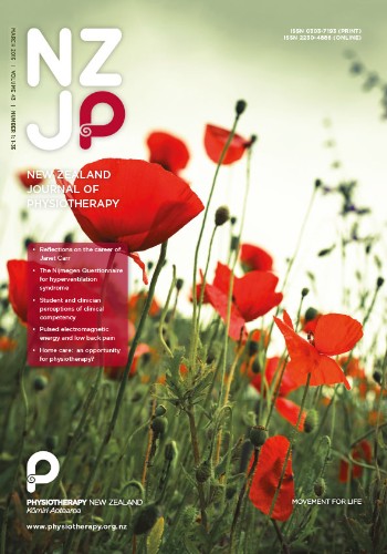 					View Vol. 43 No. 1 (2015): New Zealand Journal of Physiotherapy
				