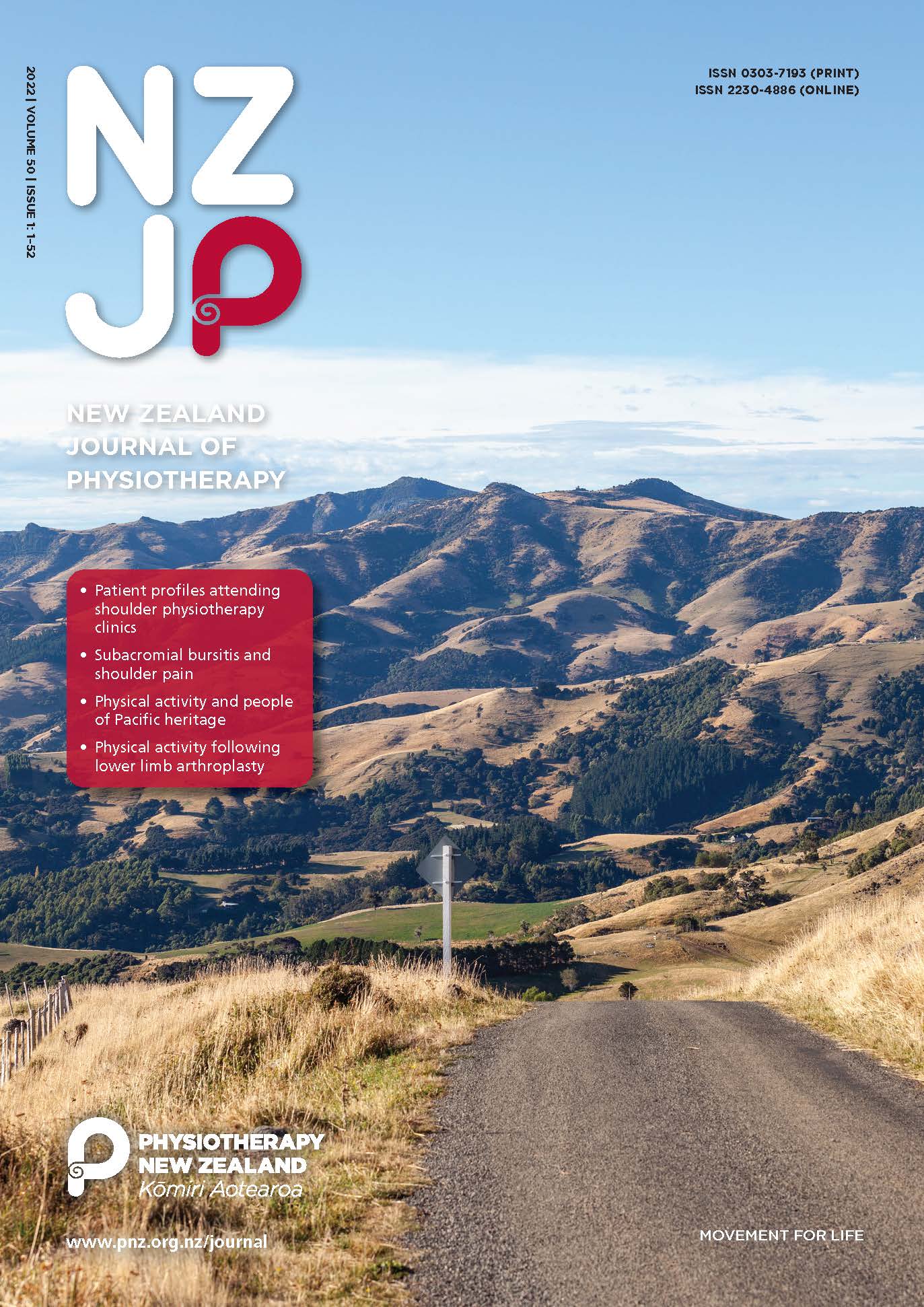 					View Vol. 50 No. 1 (2022): New Zealand Journal of Physiotherapy
				