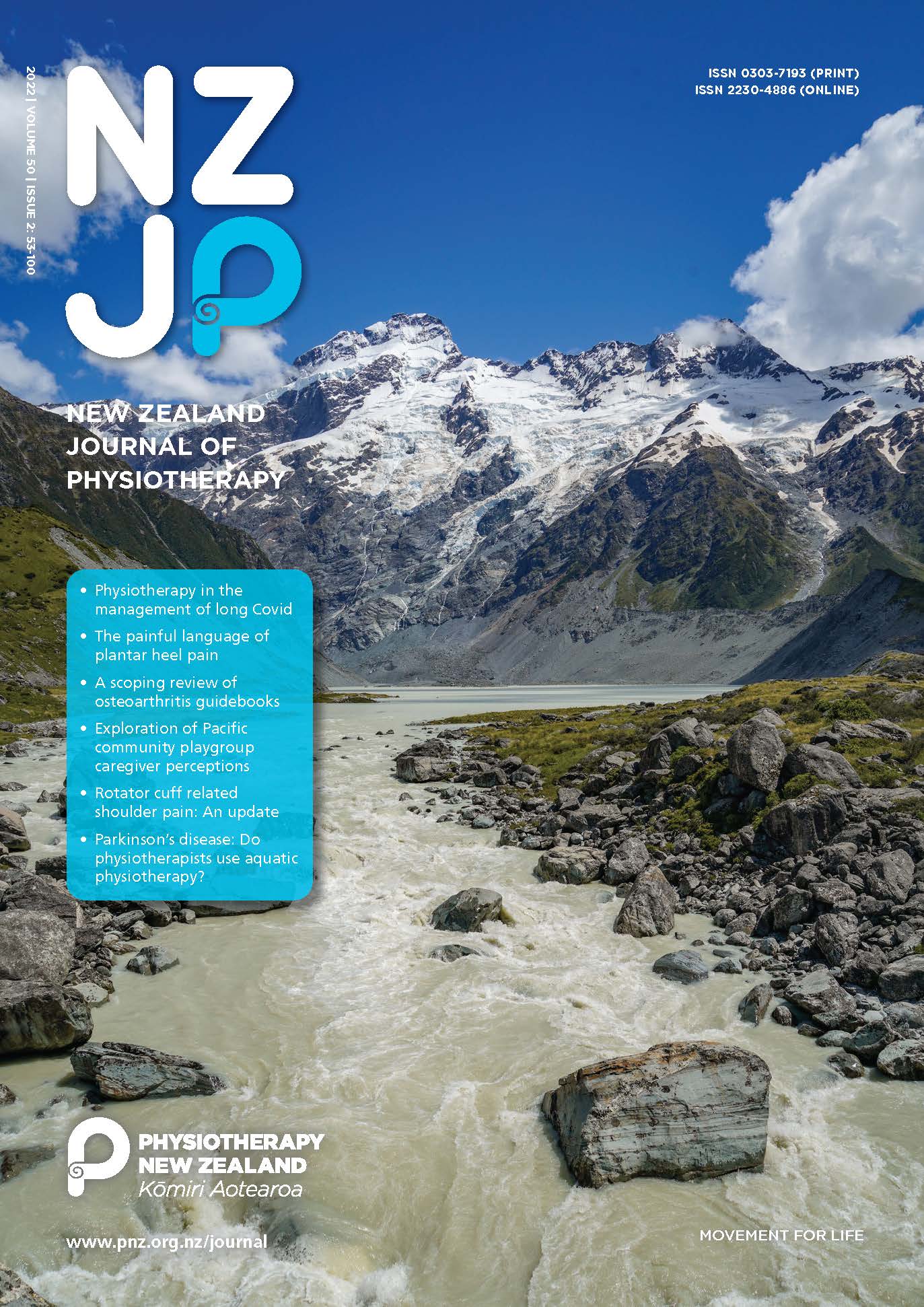 					View Vol. 50 No. 2 (2022): New Zealand Journal of Physiotherapy
				