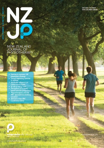 					View Vol. 40 No. 2 (2012): New Zealand Journal of Physiotherapy
				